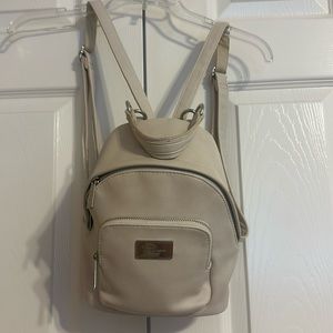 David Jones off white small backpack purse 10in x 11in